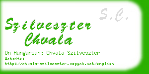 szilveszter chvala business card